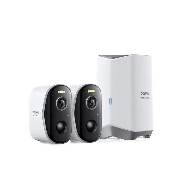 baseus-security-n1-outdoor-camera-2k-2-cam-kit-wireless-outdoor-security-cameras image 1