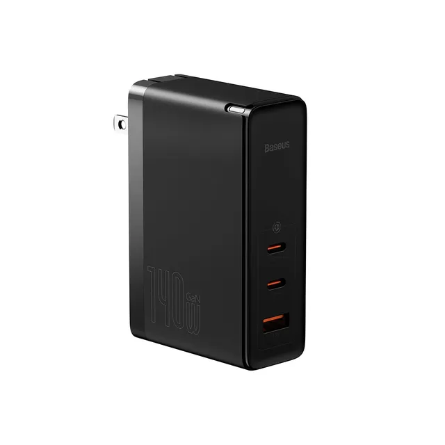 baseus-powermega-3-port-140w-gan-fast-wall-charger-for-laptops-and-phones image 1