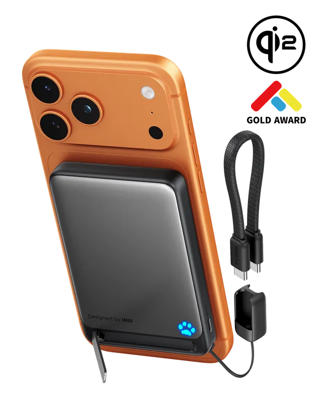 iniu-snapgo-p73-qi2-15w-magnetic-slim-power-bank-10000mah-with-45w-pd-wired-char image 1