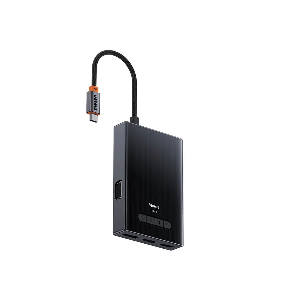 baseus-pioneerjoy-8-in-1-usb-c-hub-docking-station-with-sd-card-reader-hdmi-and- image 1