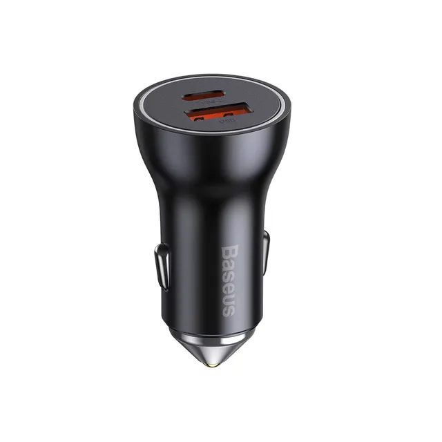 baseus-60w-usb-a-usb-c-car-charger-dual-port-pd-qc3-0-fast-car-charger-adapter-w image 1