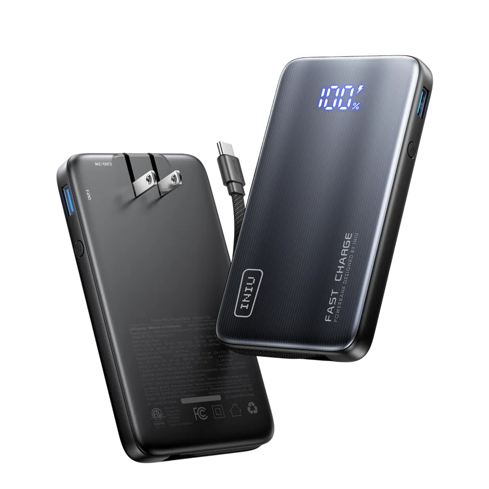 iniu-multi-p24-3-in-1-power-bank-45w-10000mah-with-foldable-wall-charger-and-bui image 1