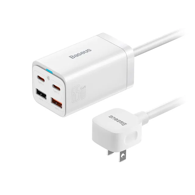 baseus-gan3-pro-4-port-65w-desktop-charger-with-included-100w-usb-c-cable image 1