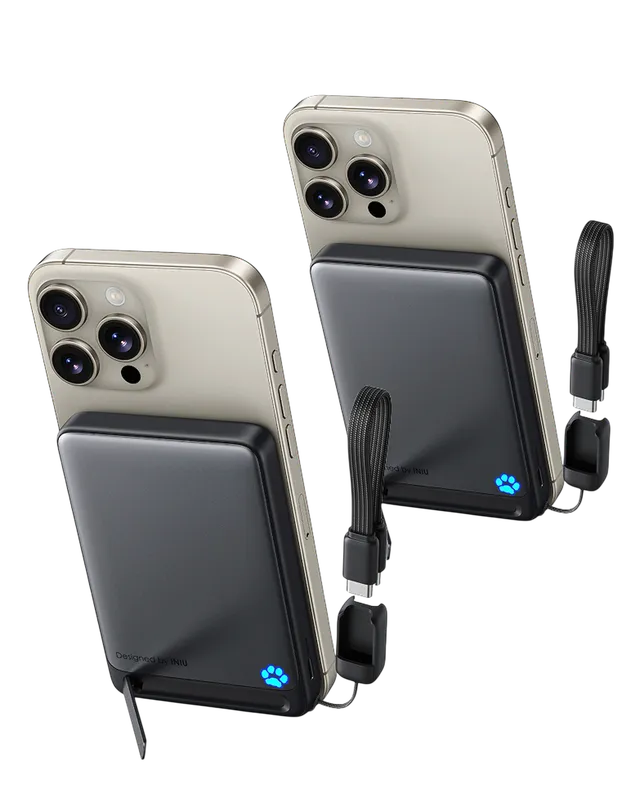 iniu-snapgo-p73-qi2-15w-10000mah-magnetic-wireless-power-bank-with-stand-0-5in-s image 1