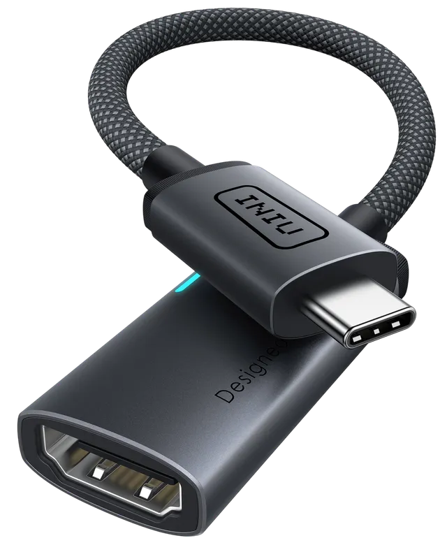 iniu-c60-usb-c-to-hdmi-adapter-4k-60hz-plug-and-play-converter-for-iphone-15-mac image 1