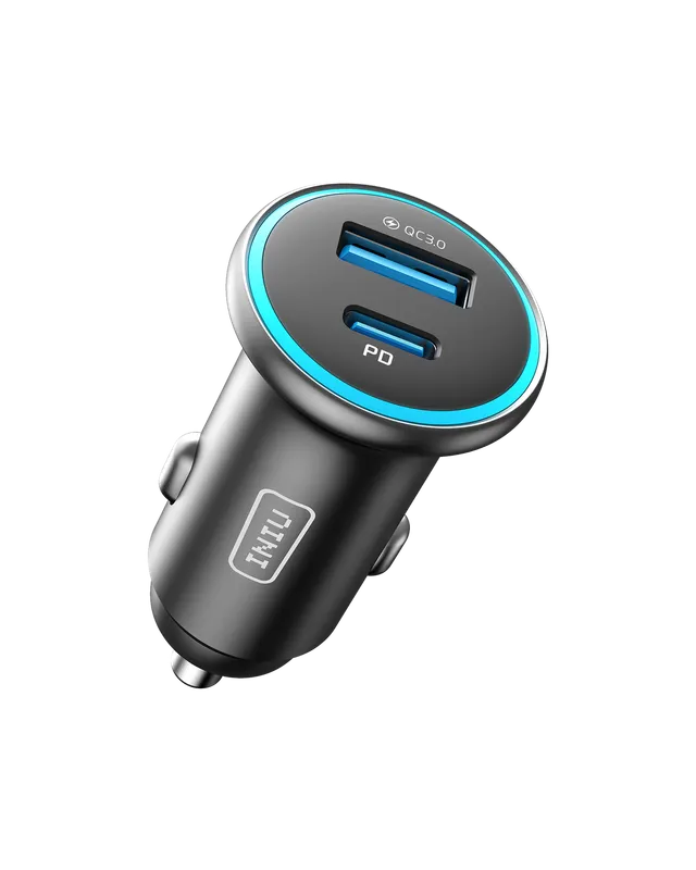 iniu-i712-66w-dual-port-fast-car-charger-usb-c-pd-3-0-usb-a-qc-3-0 image 1