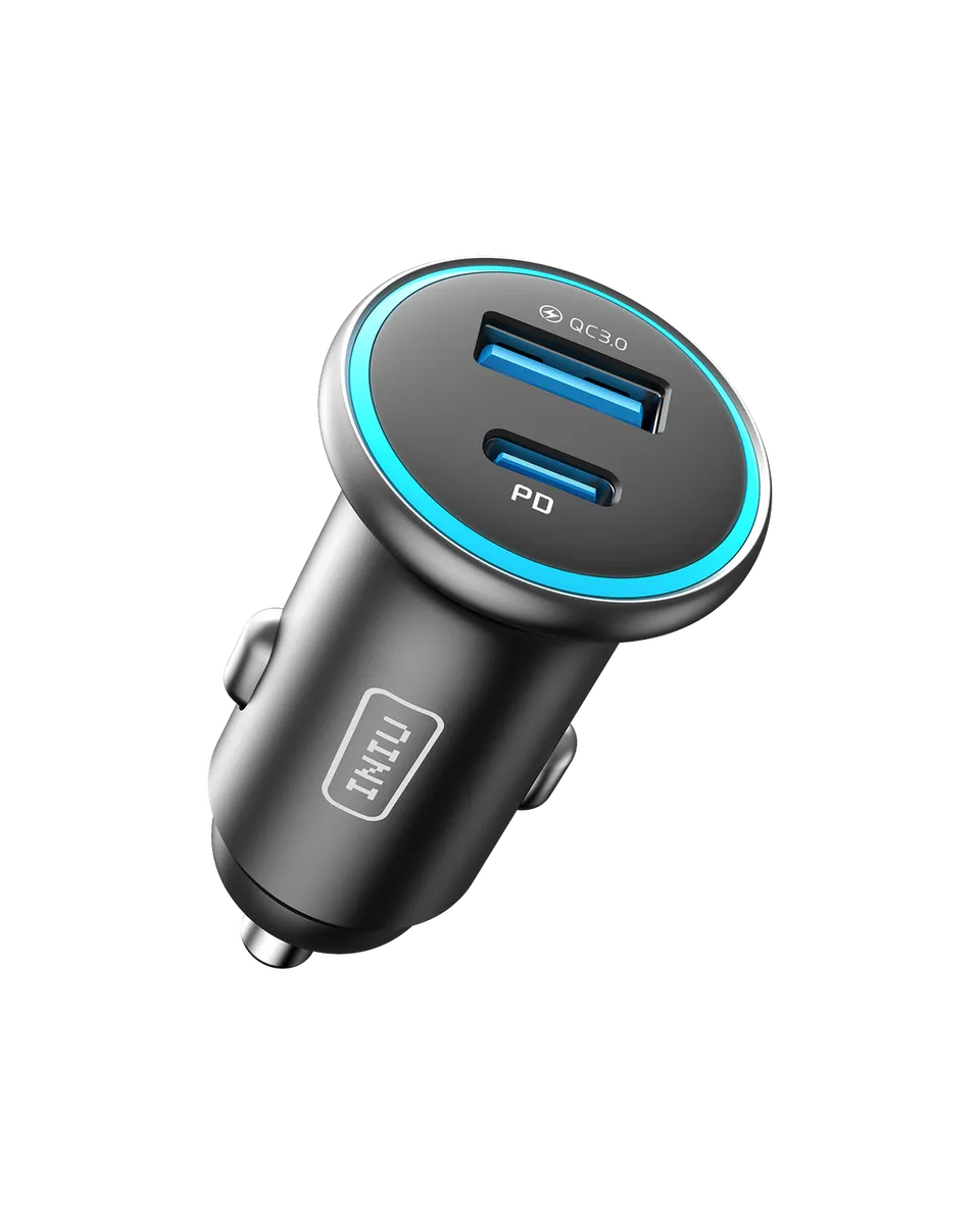 iniu-i712-66w-dual-port-fast-car-charger-usb-c-pd-3-0-usb-a-qc-3-0 image 1