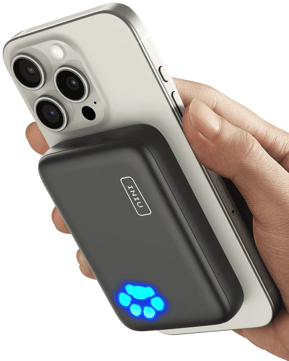 iniu-b43-magsafe-10-000mah-compact-magnetic-power-bank-with-snap-and-charge-for- image 1