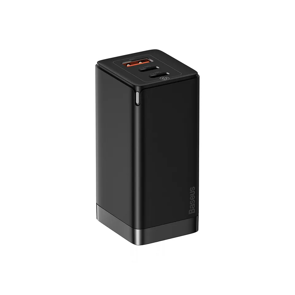 baseus-gan2-3-port-65w-fast-wall-charger-pd-3-0-pps-multi-device-usb-c-adapter image 1