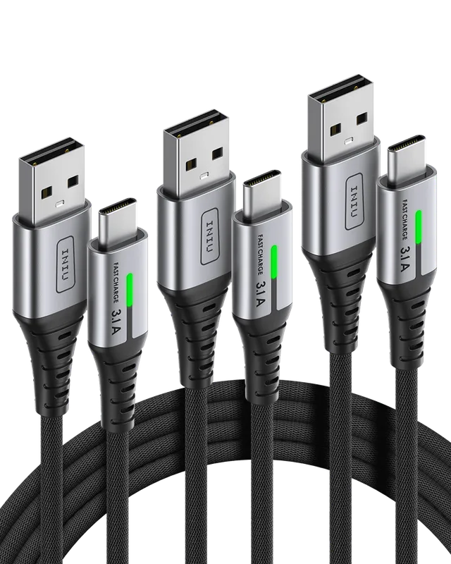 iniu-d5c-qc3-0-fast-charging-usb-type-c-cable-3-pack-1-6ft-6-6ft-x2-3-1a-usb-a-t image 1