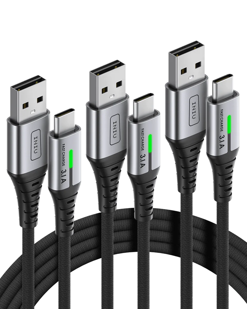 iniu-d5c-qc3-0-fast-charging-usb-type-c-cable-3-pack-1-6ft-6-6ft-x2-3-1a-usb-a-t image 1