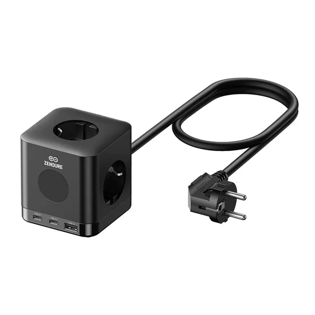 zendure-6-in-1-power-strip-cube-compact-6-outlet-desktop-charging-station image 1