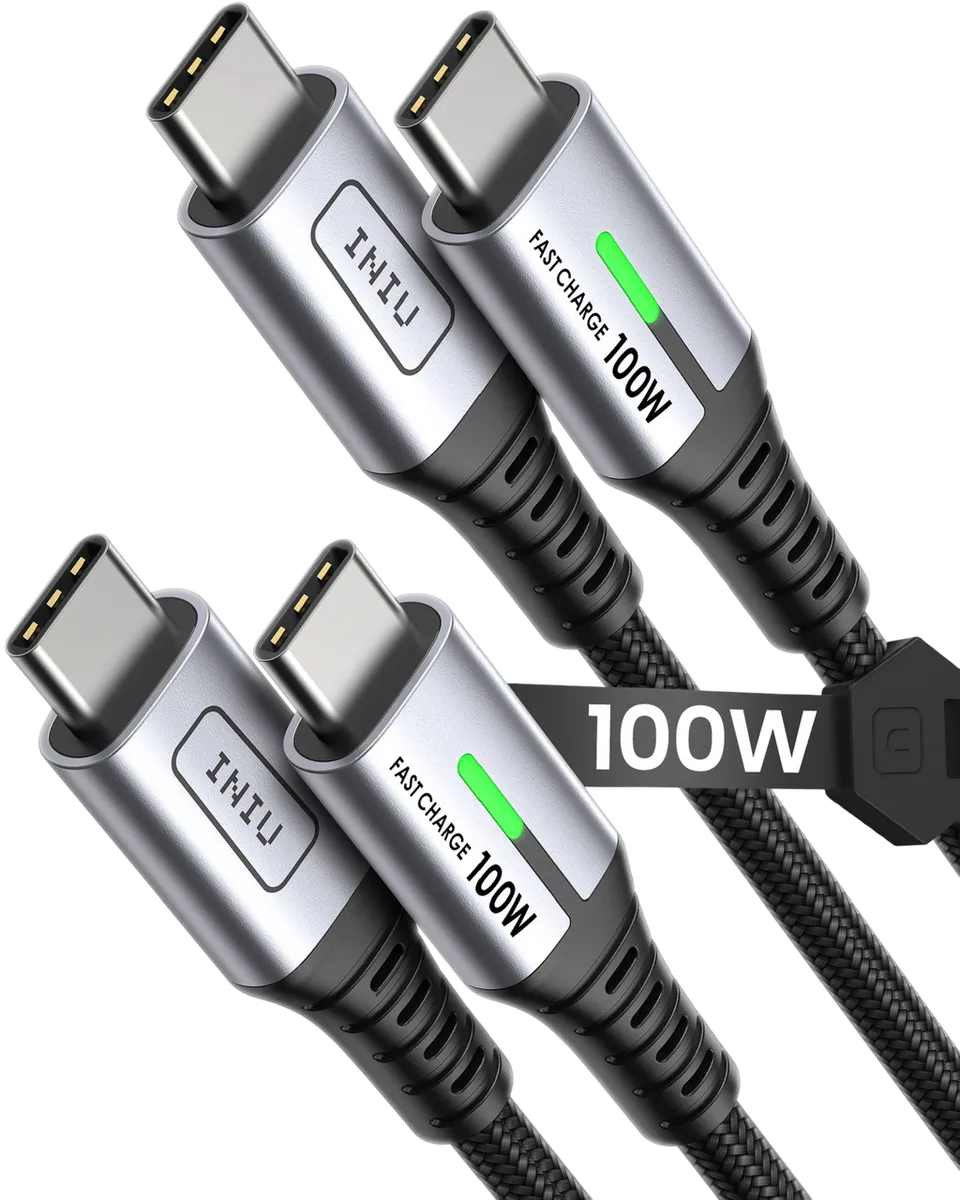 iniu-d5cc-100w-usb-c-to-usb-c-cable-3-3ft-2-pack-pd-fast-charging-for-macbook-pr image 1