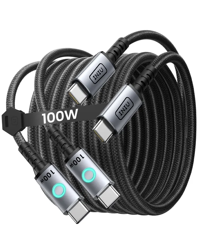 iniu-100w-usb-c-to-usb-c-fast-charging-cable-6-6ft-2-pack-pd-100w-for-macbook-pr image 1