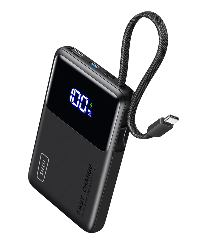iniu-carry-p55l-power-bank-45w-10000mah-with-built-in-usb-c-cable image 1
