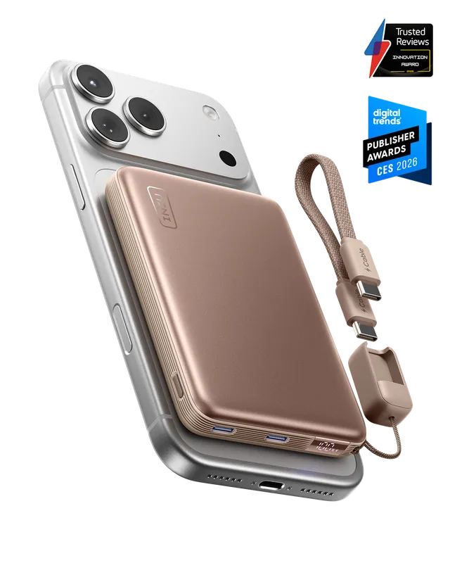iniu-snapgo-air-10000mah-qi2-2-25w-magnetic-wireless-power-bank-with-45w-usb-c-g image 1
