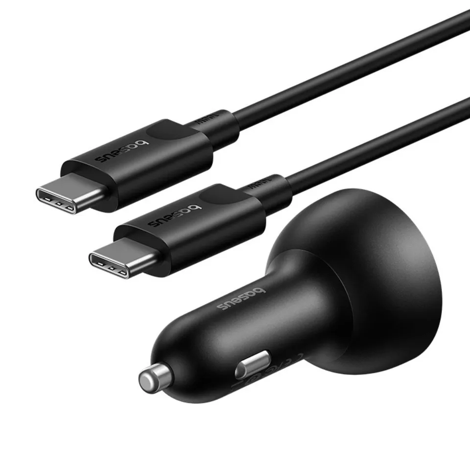 baseus-multi-port-fast-charge-car-charger-set-c-c-u-152-5w-three-port-in-car-cha image 1
