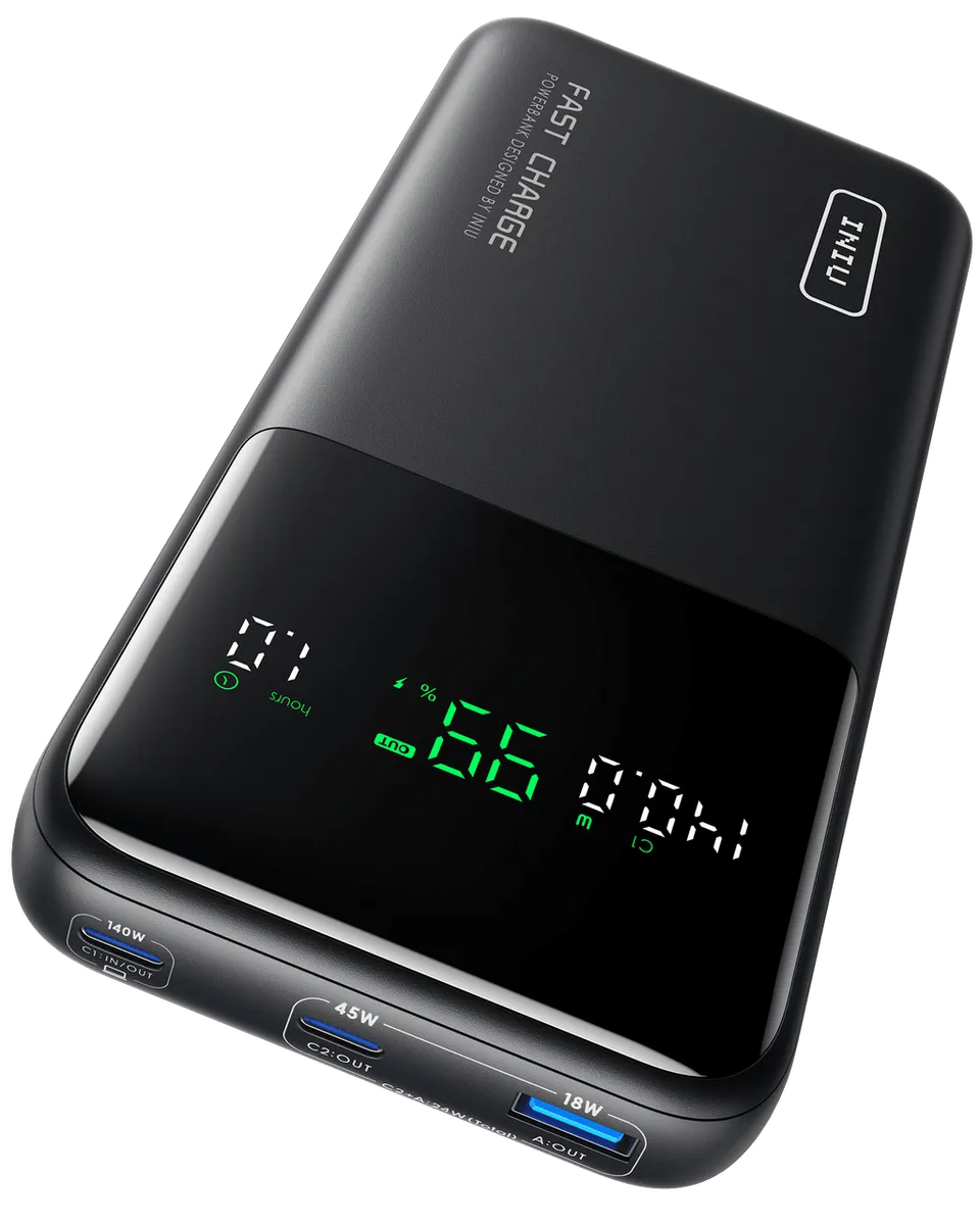 iniu-cougar-p64-140w-25000mah-fast-charging-power-bank-with-dual-usb-c-usb-a-air image 1