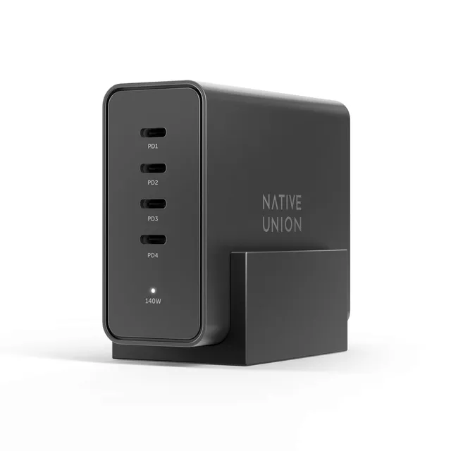 native-union-fast-gan-charger-pd-140w-4-port-usb-c-desktop-charging-station-with image 1