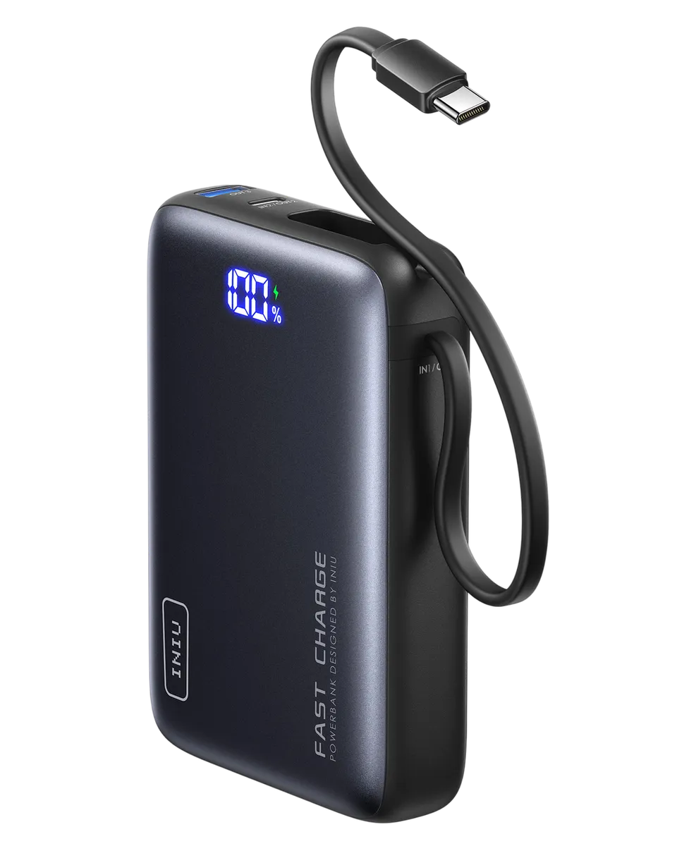 iniu-20000mah-pd-20w-power-bank-with-built-in-usb-c-cable-tinycell-compact image 1