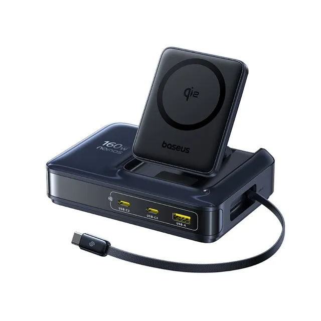 baseus-nomos-nh21-5-in-1-160w-desktop-charging-station-with-smart-power-allocati image 1