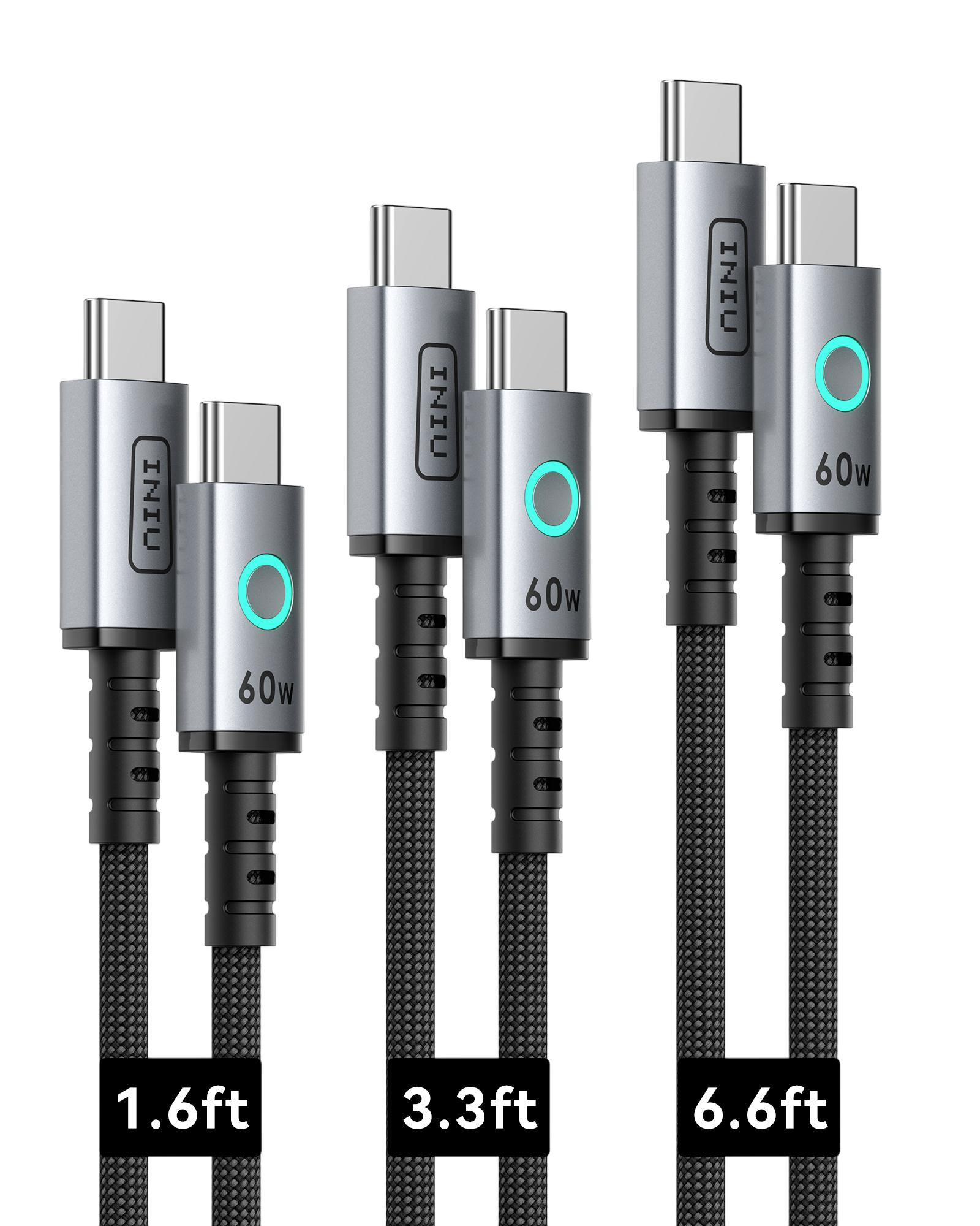 iniu-60w-usb-c-to-usb-c-fast-charging-cable-3-pack-1-6ft-3-3ft-6-6ft-flyweave-br image 2