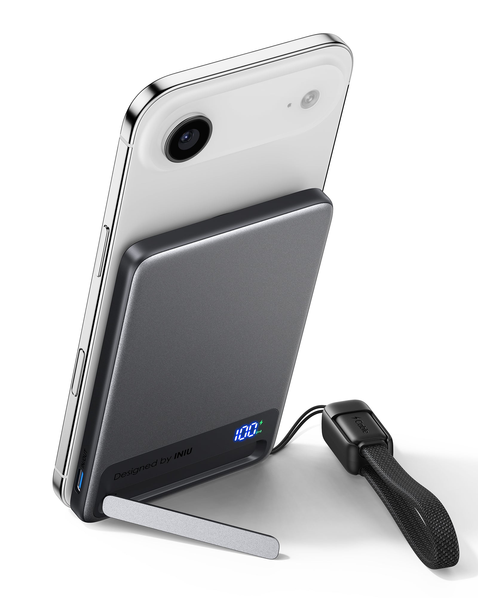 iniu-qi2-magnetic-power-bank-5000mah-20w-pd-slimmest-wireless-portable-charger image 3