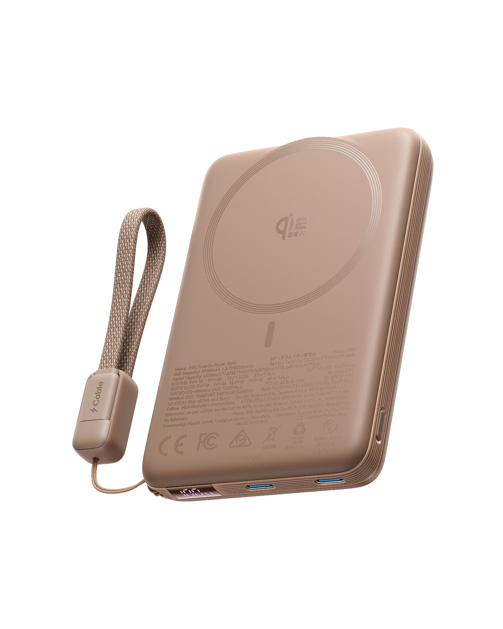 iniu-snapgo-air-10000mah-qi2-2-25w-magnetic-wireless-power-bank-with-45w-usb-c-g image 3