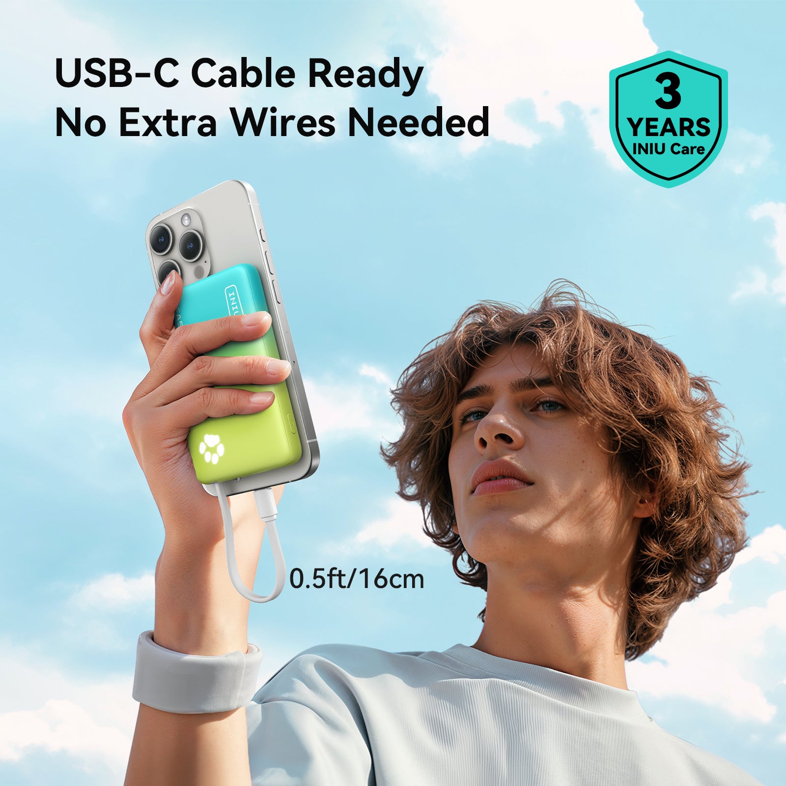 iniu-pawsible-p41l-power-bank-45w-10000mah-with-built-in-usb-c-cable-slimmest-mo image 3