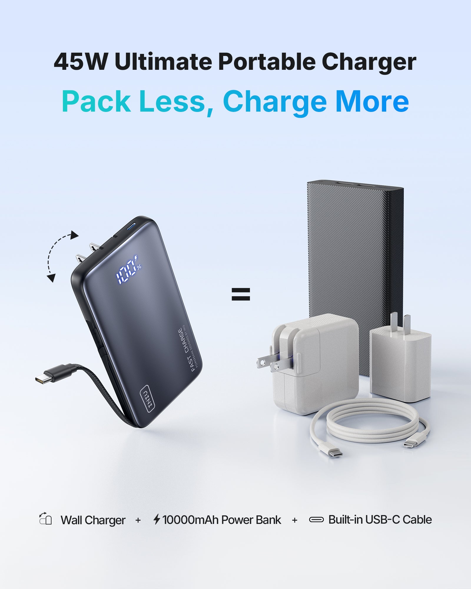 iniu-multi-p24-3-in-1-power-bank-45w-10000mah-with-foldable-wall-charger-and-bui image 3