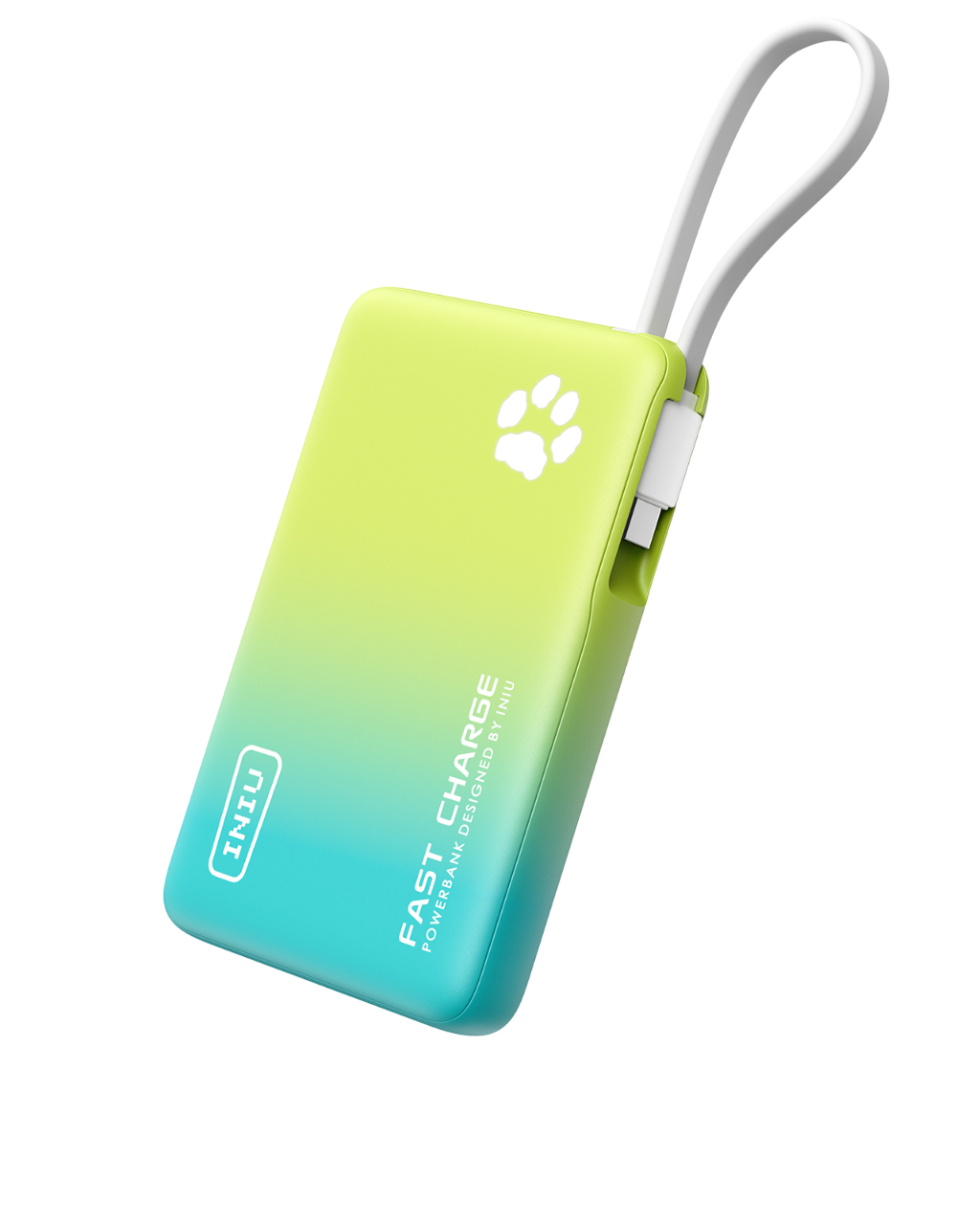 iniu-pawsible-p41l-power-bank-45w-10000mah-with-built-in-usb-c-cable-slimmest-mo image 1