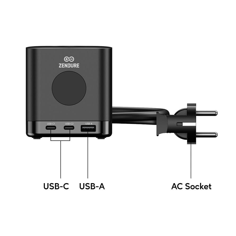 zendure-6-in-1-power-strip-cube-compact-6-outlet-desktop-charging-station image 5