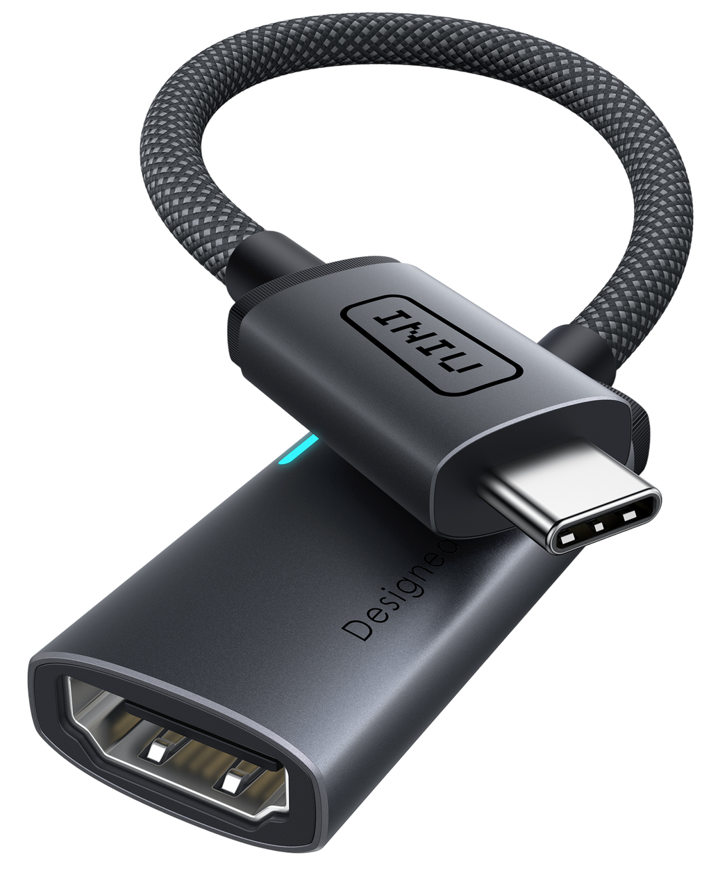 iniu-c60-usb-c-to-hdmi-adapter-4k-60hz-plug-and-play-converter-for-iphone-15-mac image 1