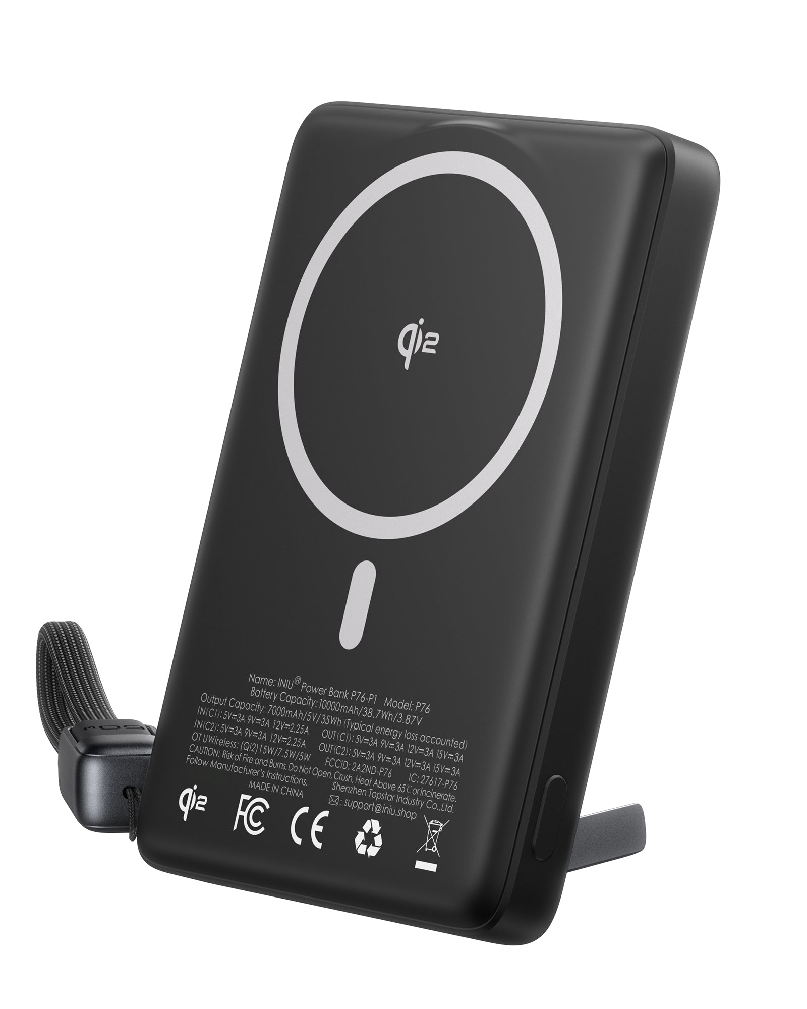 iniu-qi2-magnetic-power-bank-10000mah-45w-pd-wireless-portable-charger image 3