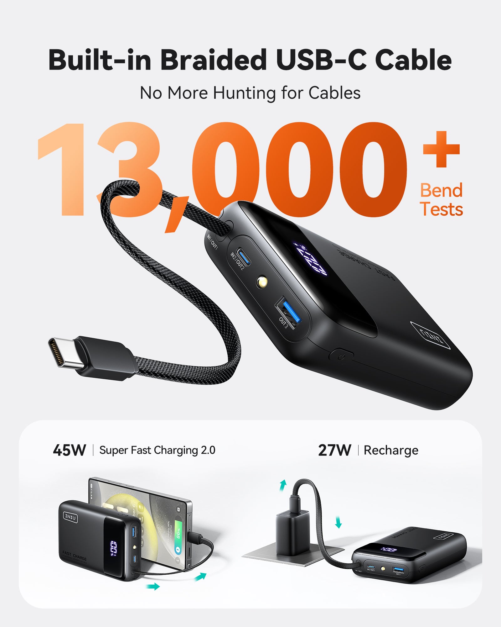 iniu-carry-p51l-45w-usb-c-portable-power-bank-20000mah-with-built-in-cable-small image 5