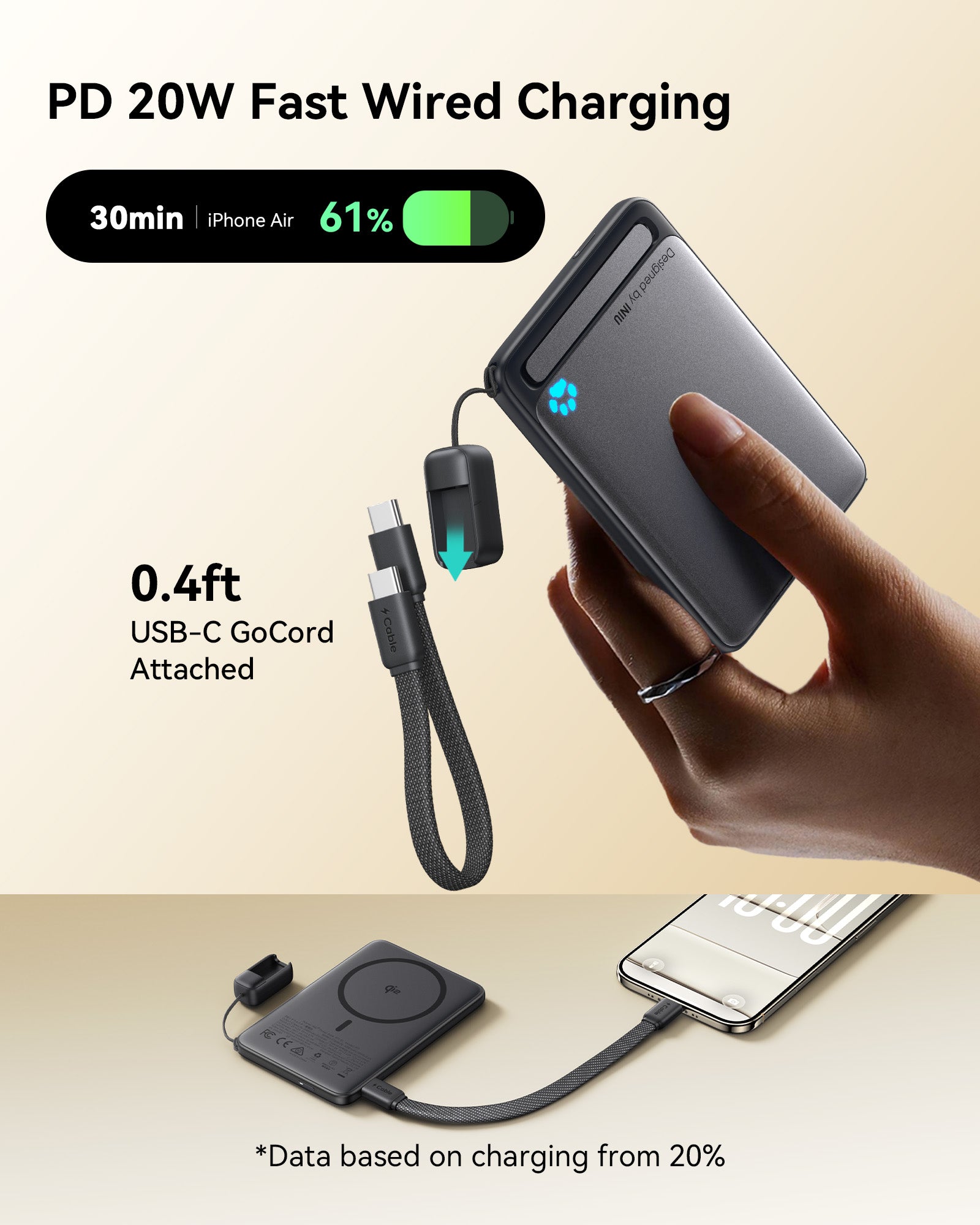 iniu-snapgo-p71-qi2-magnetic-power-bank-magsafe-15w-wireless-20w-pd-wired-5-000m image 5