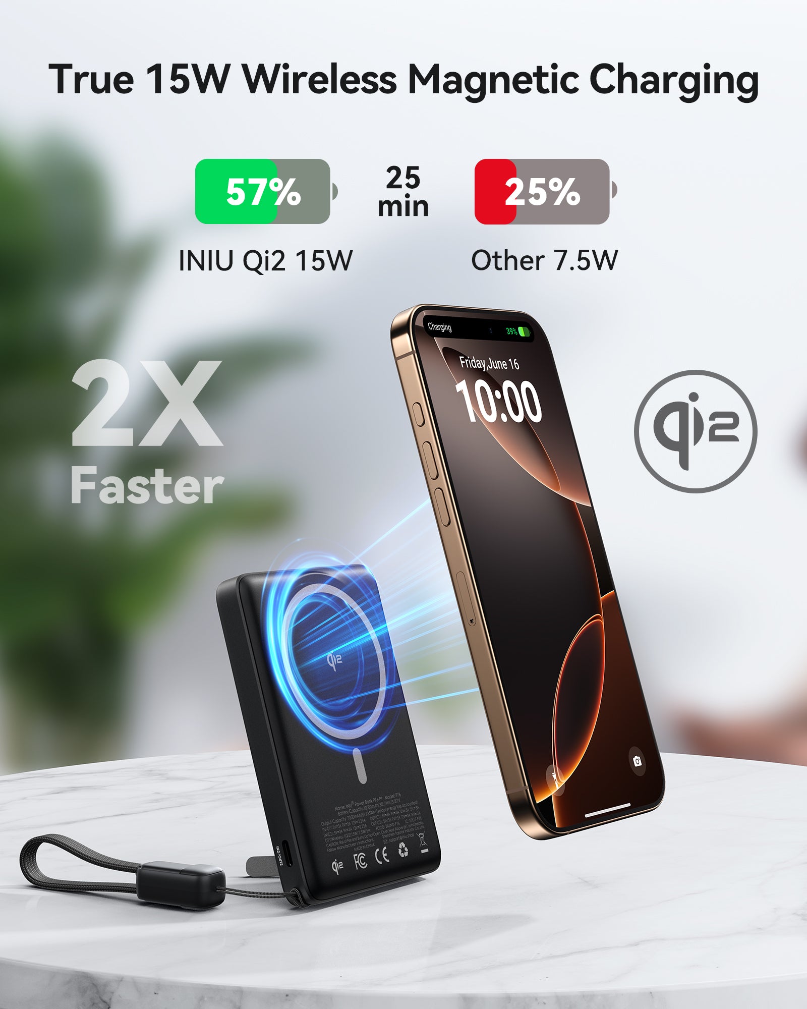 iniu-qi2-magnetic-power-bank-10000mah-45w-pd-wireless-portable-charger image 5