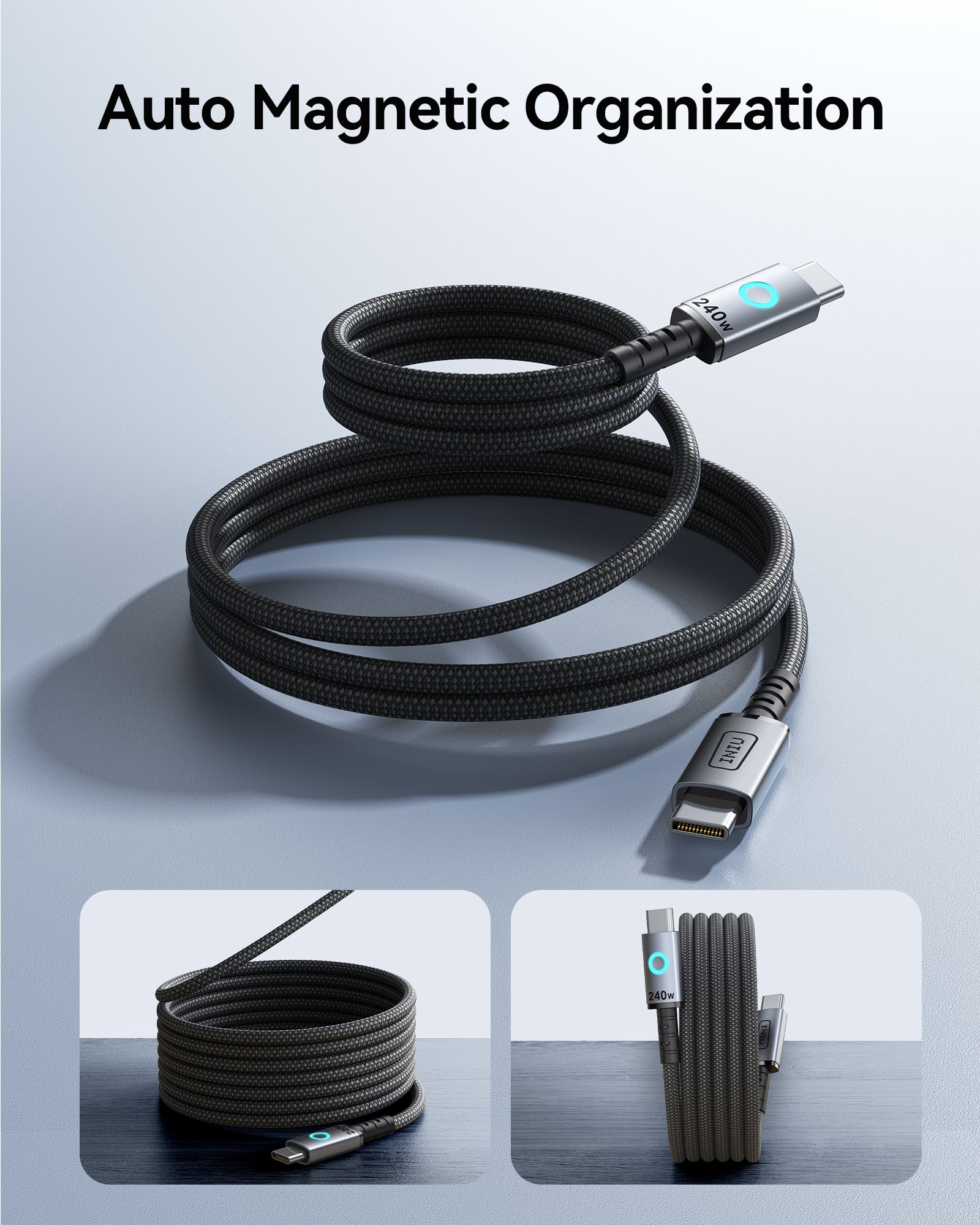 iniu-240w-magnetic-self-coiling-usb-c-to-usb-c-fast-charge-cable image 5