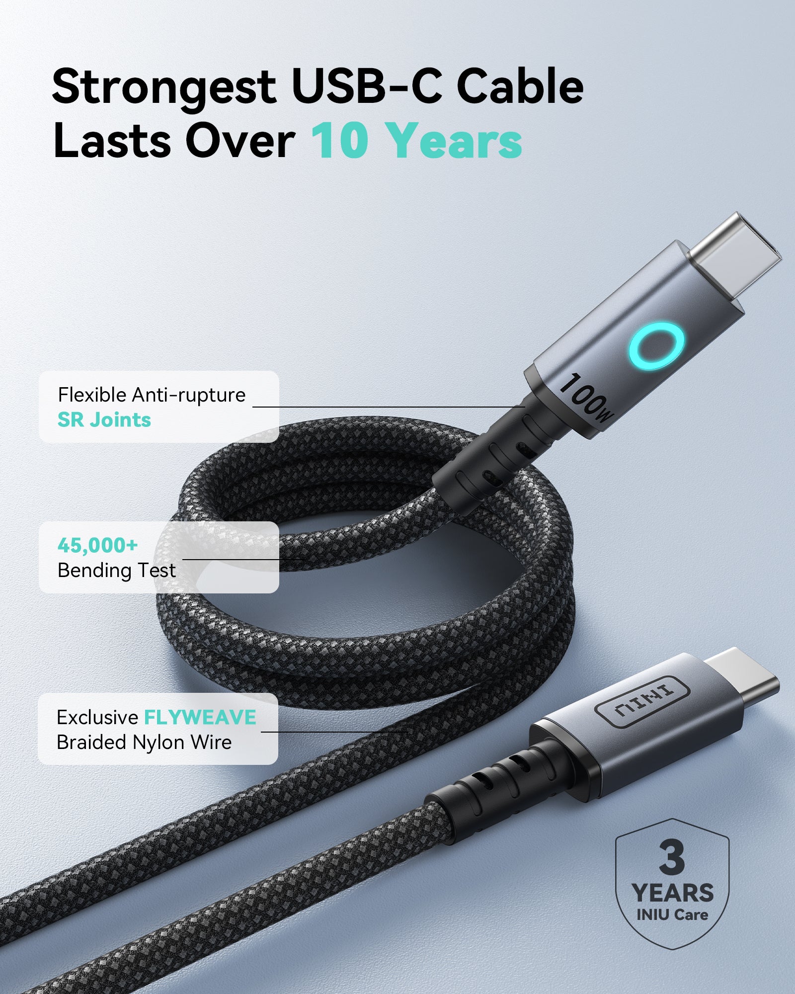 iniu-100w-magnetic-self-coiling-usb-c-to-usb-c-fast-charge-cable image 6