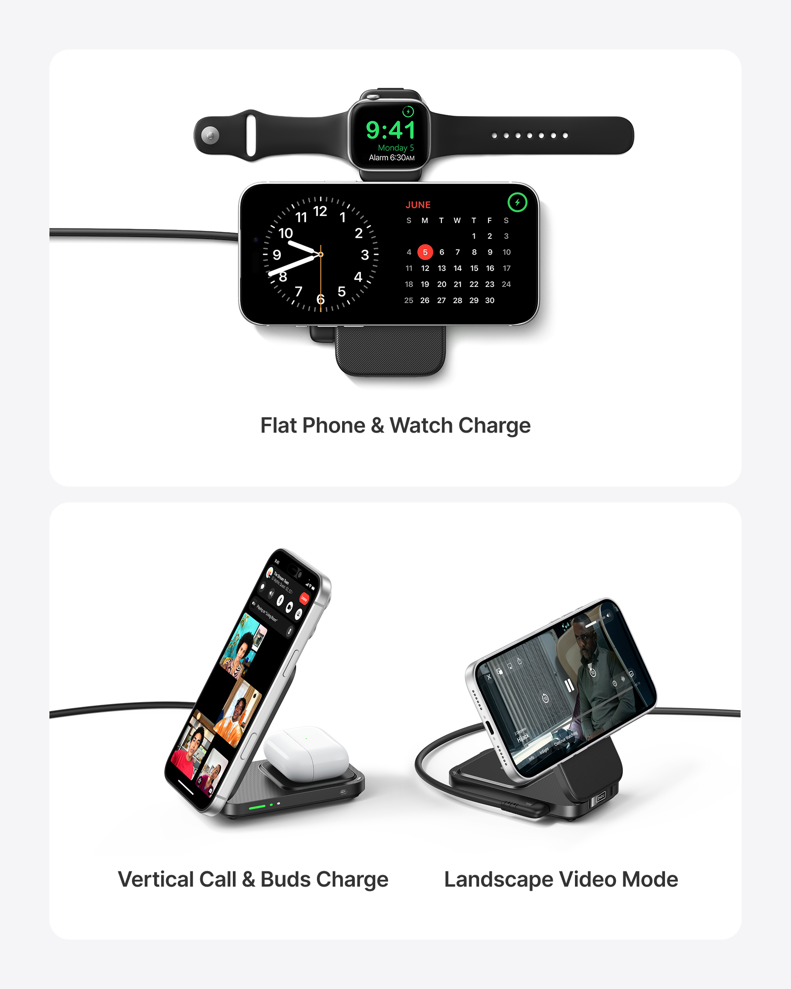 iniu-snapgo-w31-qi2-15w-3-in-1-magnetic-foldable-wireless-charger-for-iphone-app image 6