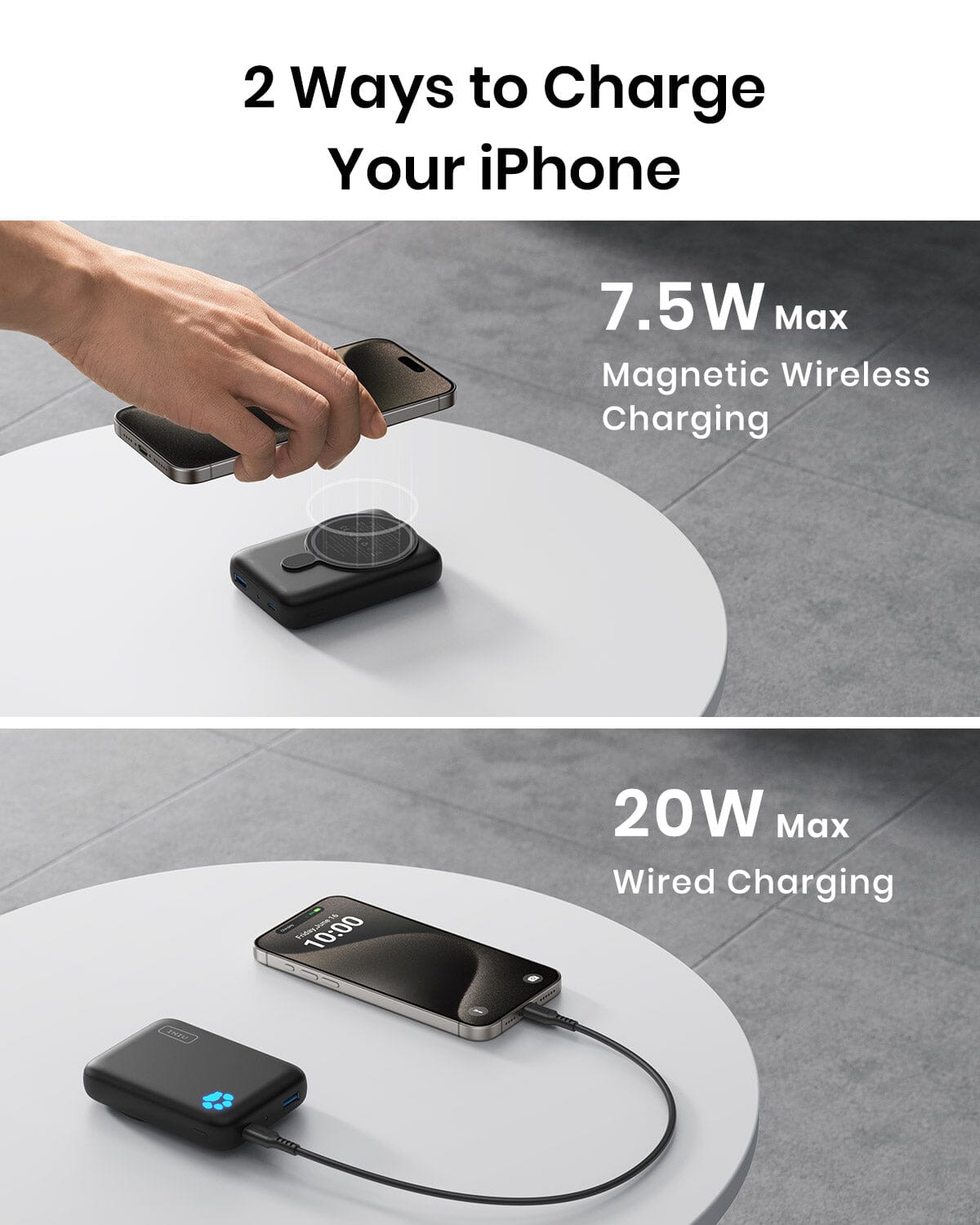 iniu-b43-magsafe-10-000mah-compact-magnetic-power-bank-with-snap-and-charge-for- image 7