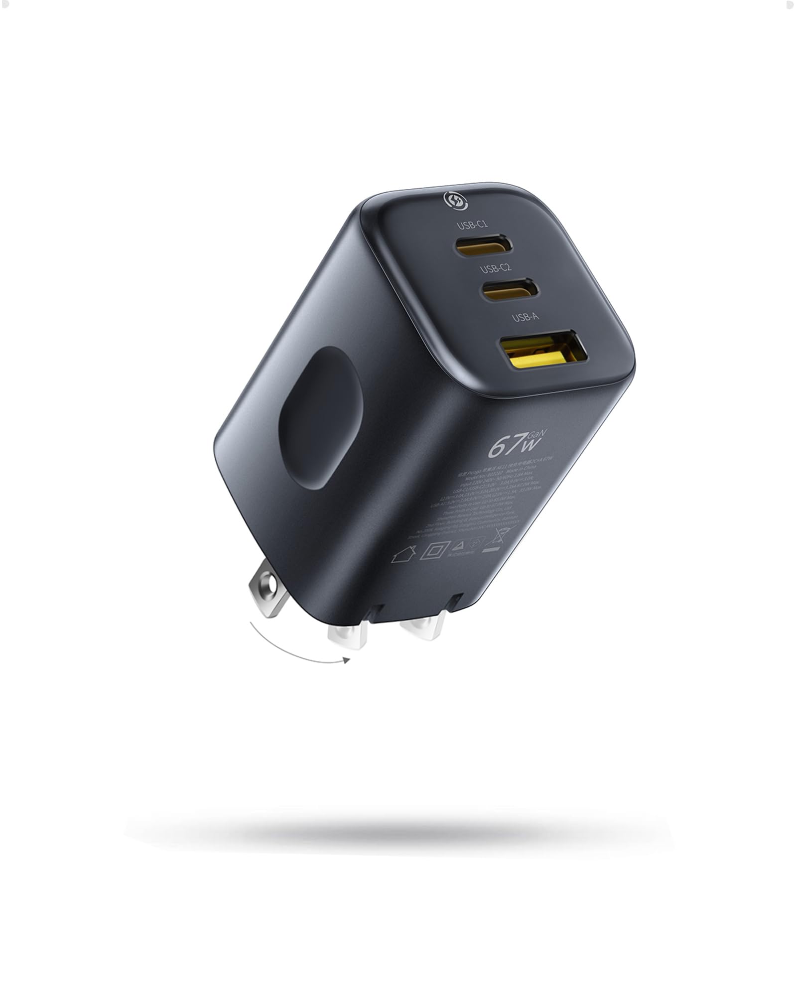 baseus-picogo-67w-usb-c-gan-charger-smallest-3-port-foldable-plug-fast-charging- image 1