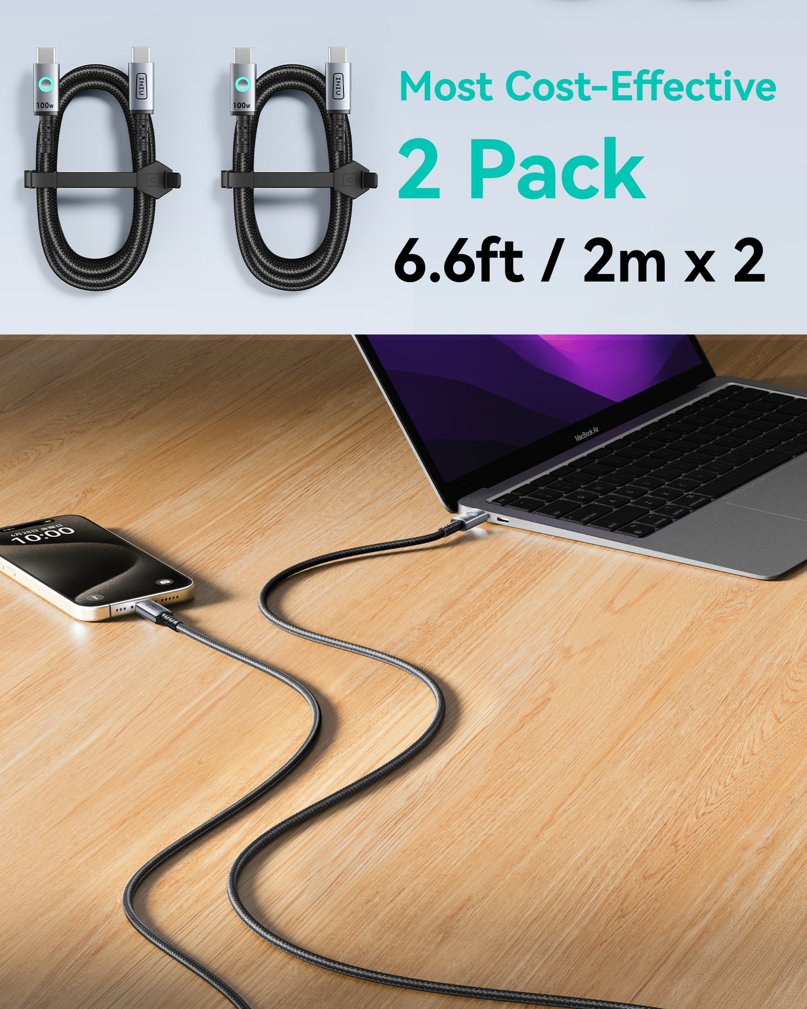 iniu-100w-usb-c-to-usb-c-fast-charging-cable-6-6ft-2-pack-pd-100w-for-macbook-pr image 7