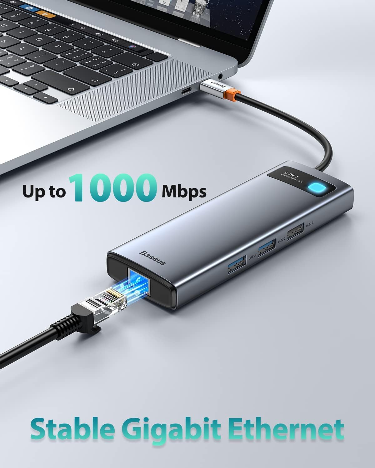 baseus-9-in-1-usb-c-laptop-docking-station-dual-monitor-usb-c-hub-with-4k-120hz- image 4
