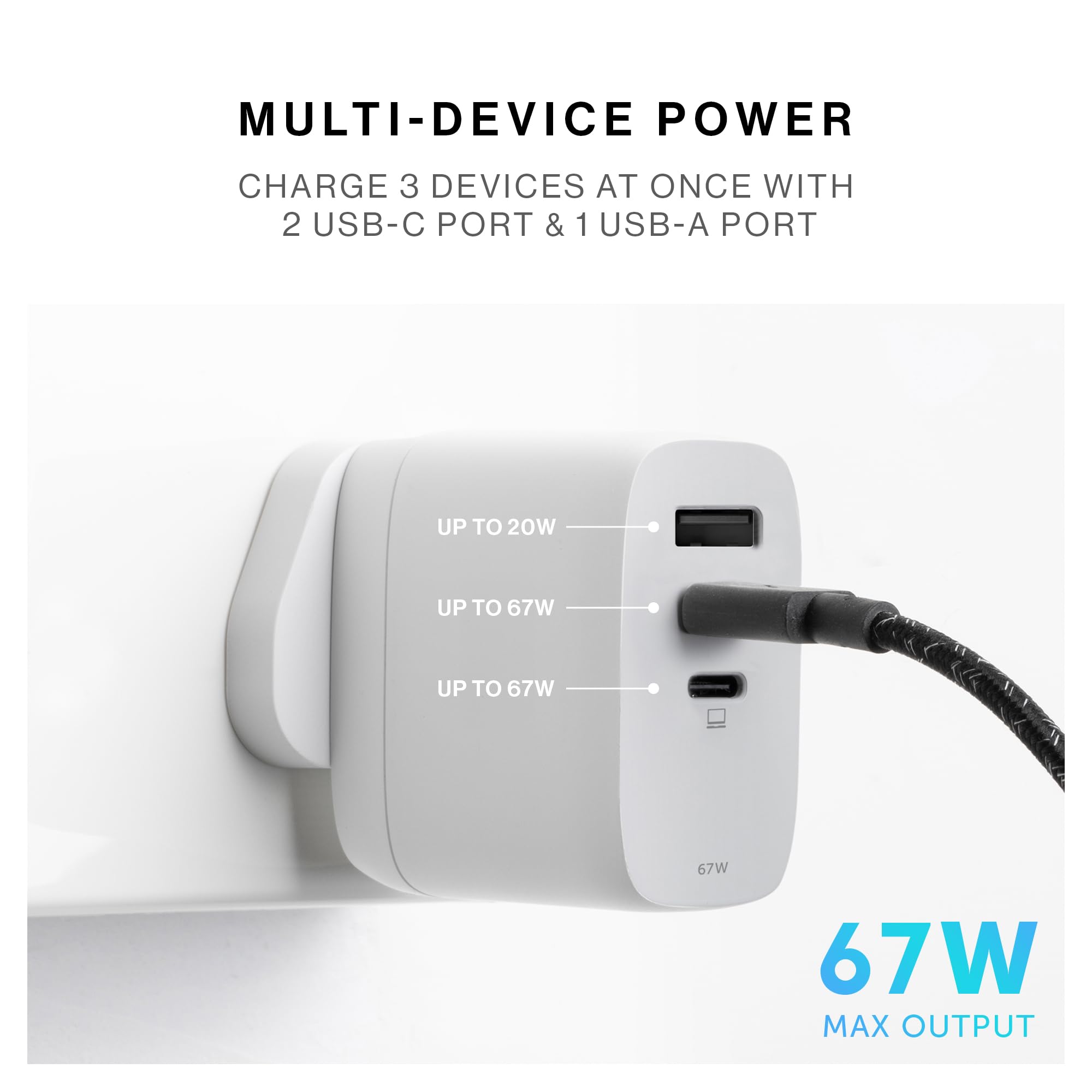 native-union-fast-gan-charger-pd67w-ultra-compact-3-port-usb-c-usb-a-travel-char image 2