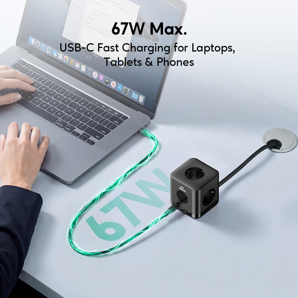 zendure-6-in-1-power-strip-cube-compact-6-outlet-desktop-charging-station image 3