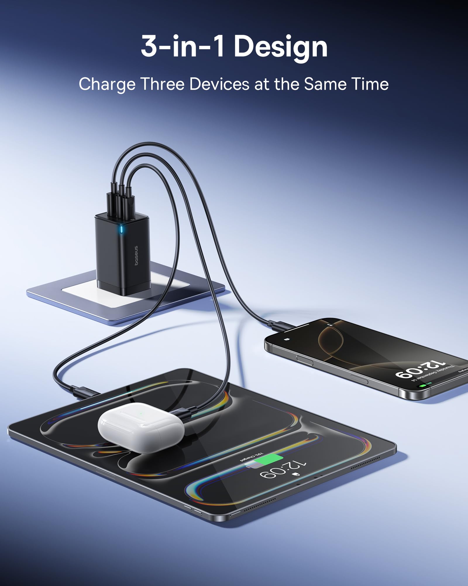 baseus-2-pack-65w-usb-c-gan-charger-blocks-3-port-pps-foldable-fast-chargers-for image 5