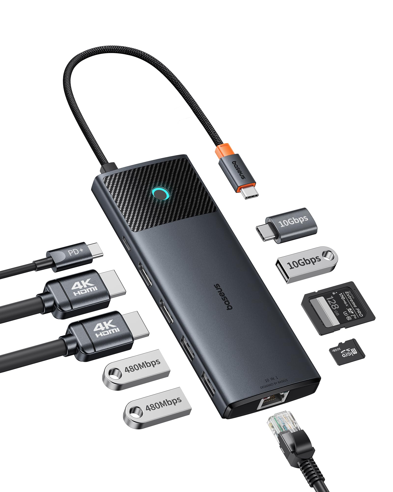 baseus-9-in-1-usb-c-laptop-docking-station-dual-monitor-usb-c-hub-with-4k-120hz- image 8
