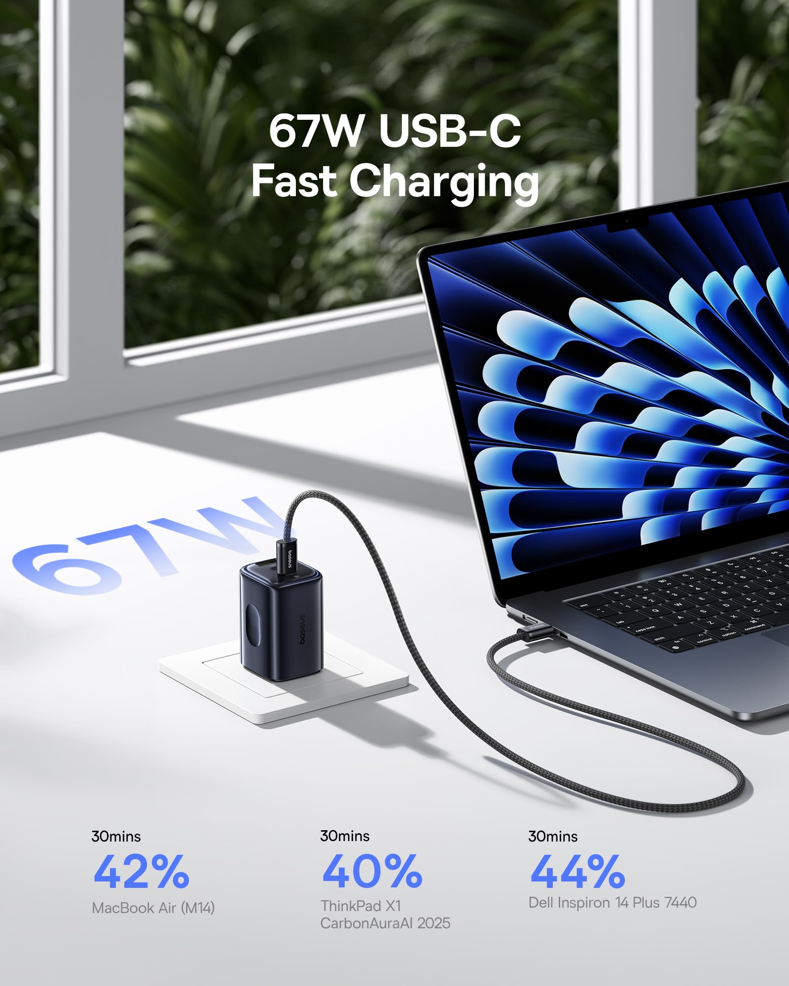baseus-picogo-67w-usb-c-gan-charger-smallest-3-port-foldable-plug-fast-charging- image 2