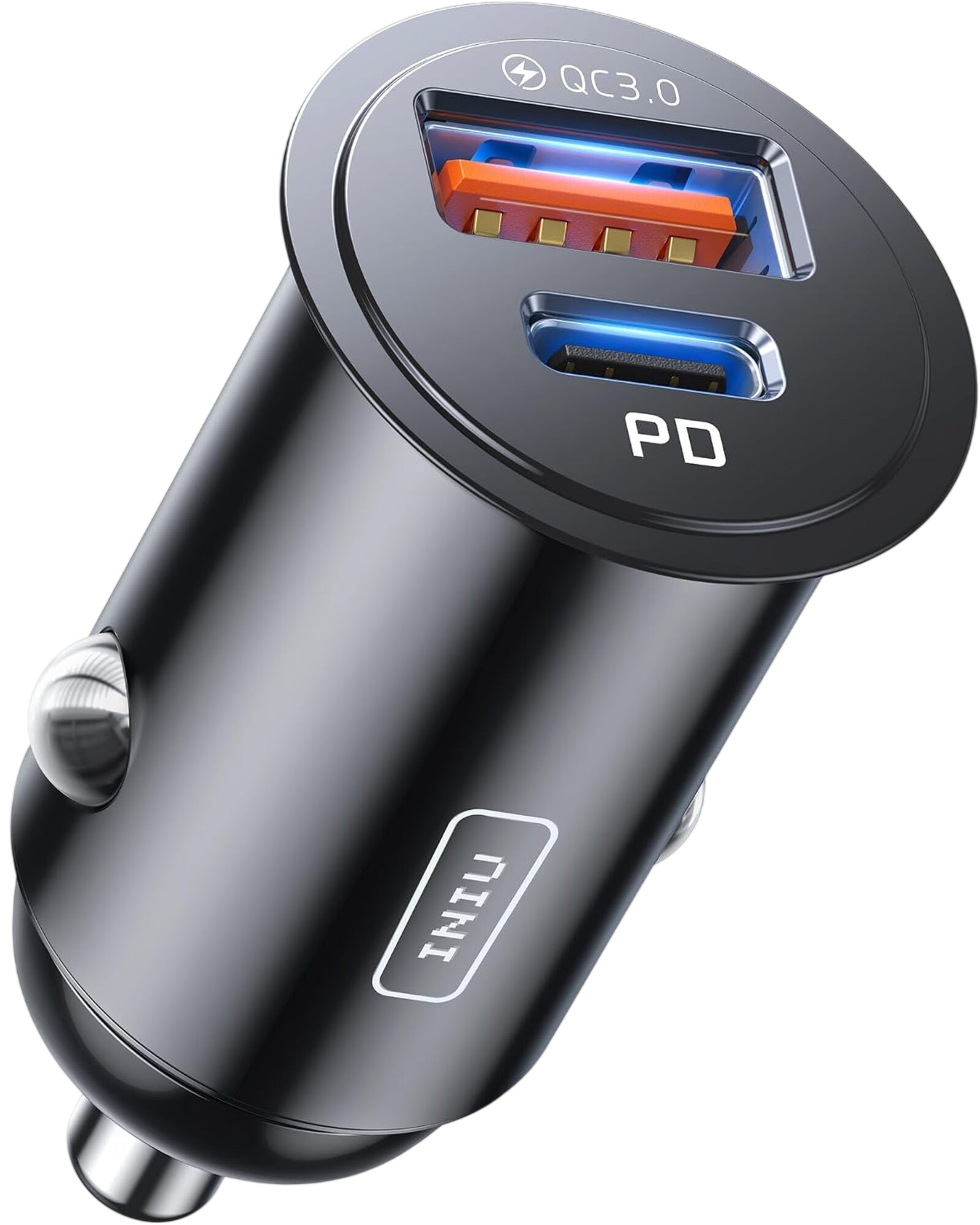 iniu-i710-60w-2-port-fast-car-charger-with-pd-3-0-usb-c-and-qc-3-0-usb image 2